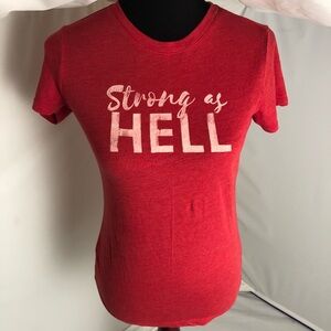 Free State red Strong As Hell crew neck t-shirt M